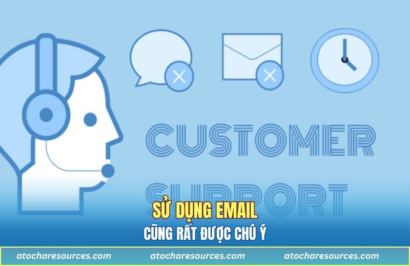 Sử dụng email cũng rất được chú ý